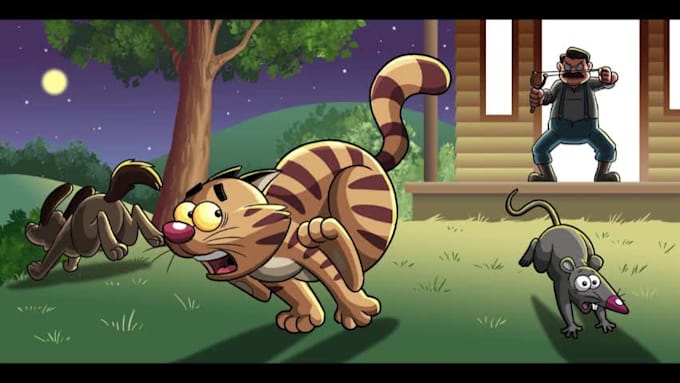 make cartoon illustrations for story books