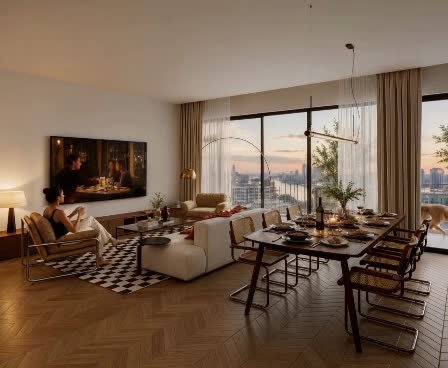 design your living room with realistic 3d renders