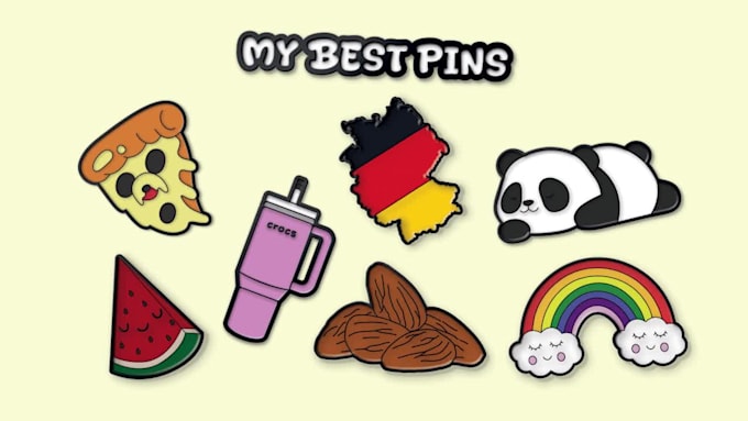 illustrate custom enamel pins for you