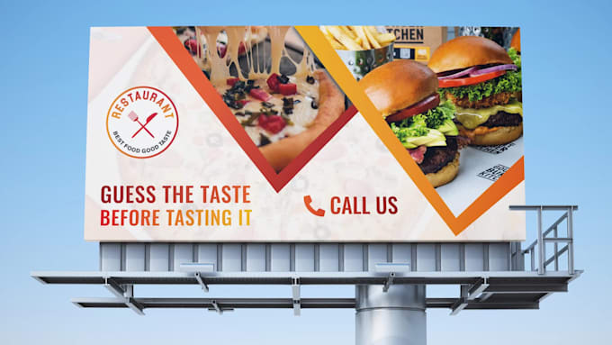 design modern billboard, yard sign, signage, and signboard