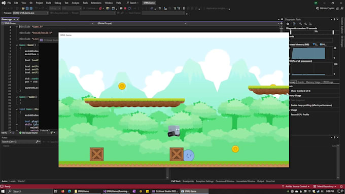 make you a 2d game with sfml or sdl