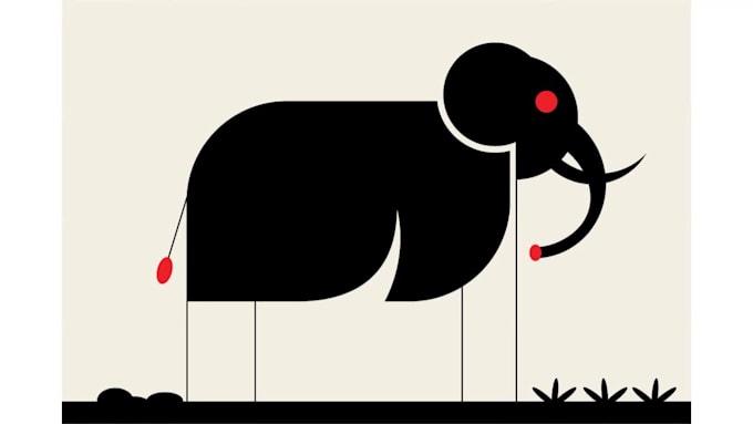 create cartoon geometric style