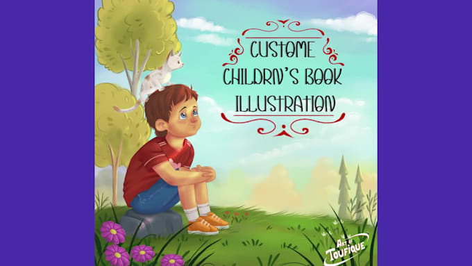 create beautiful childrens story book illustration for you
