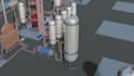 create 3d industrial animation for oil and gas refinery