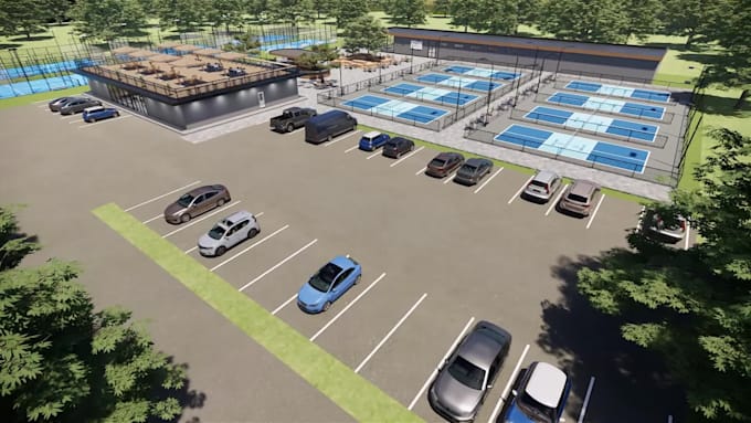 design 3d sports complex, sports facility, and  stadium