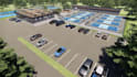 design 3d sports complex, sports facility, and  stadium