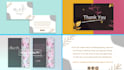 do postcard, amazon thank you card design, product insert, and package insert