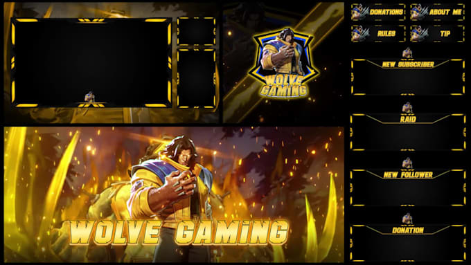 design a custom animated stream overlay for twitch and kick