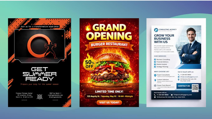 create modern canva graphics for social medias and ads