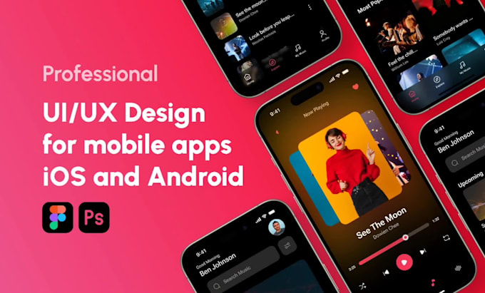create mobile app UI UX design with figma