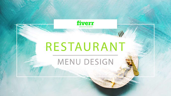 do modern restaurant menu design