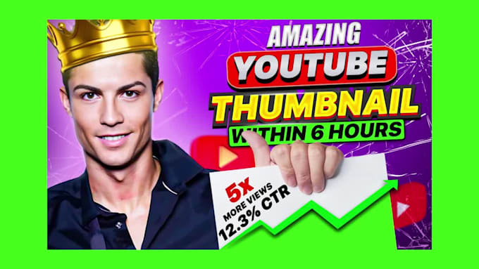 make professional youtube thumbnail design in 4 hours