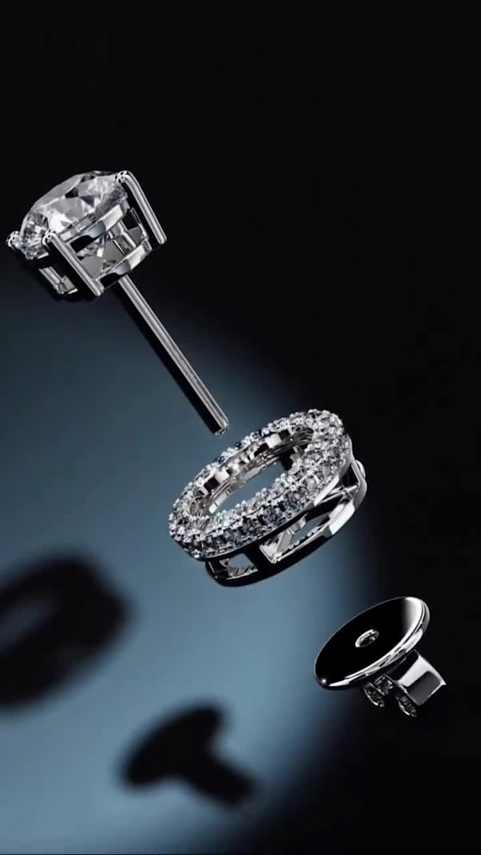 create ai 3d jewelry animation 3d jewelry render 3d ring design cad design