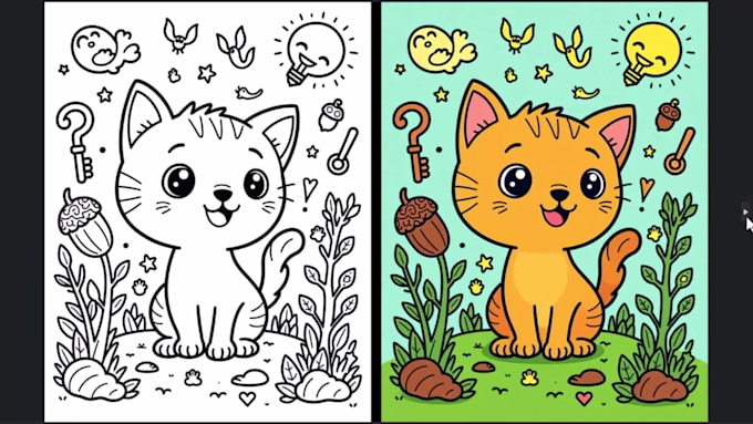 create 100 unique kids coloring pages for amazon KDP and etsy