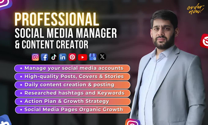 be your professional social media manager and content creator