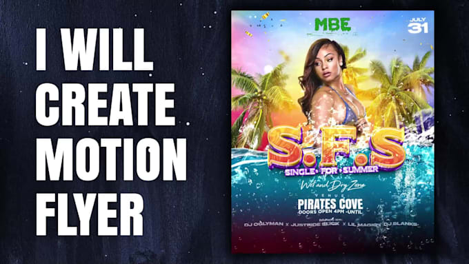 motion graphics flyer, animate flyer, party flyer, event flyer