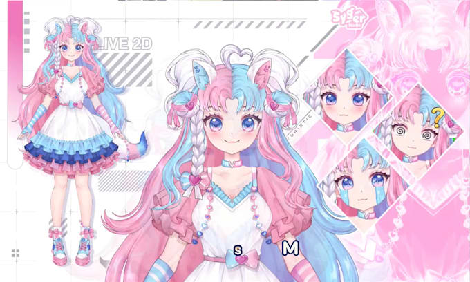 design vtuber model live2d for streaming