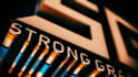 create a cinematic metallic golden logo intro animation