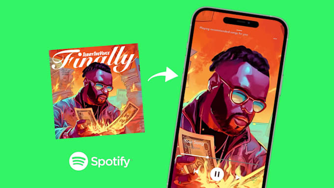 create an 3 to 8 seconds animated cover for spotify canvas
