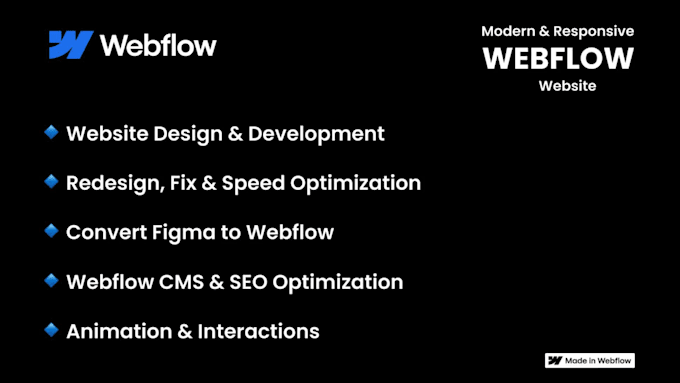 design webflow website, figma to webflow, webflow developer