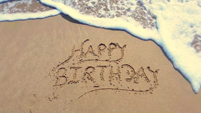write your beautiful names and greeting beach as video, pic