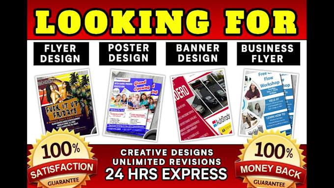 design creative flyers, postcards, and banner designs