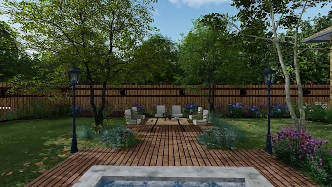 do landscape design, garden design, and backyard