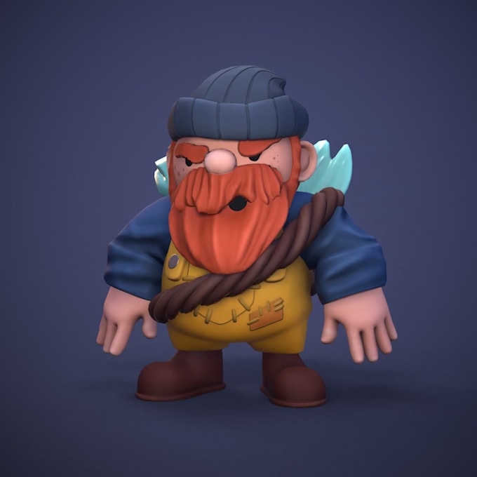 do 3d stylized character modeling and rigging from 2d to 3d