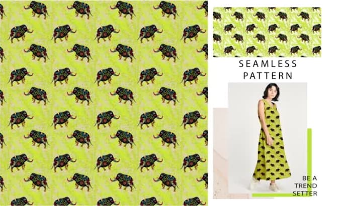 design unique seamless, surface and textile pattern