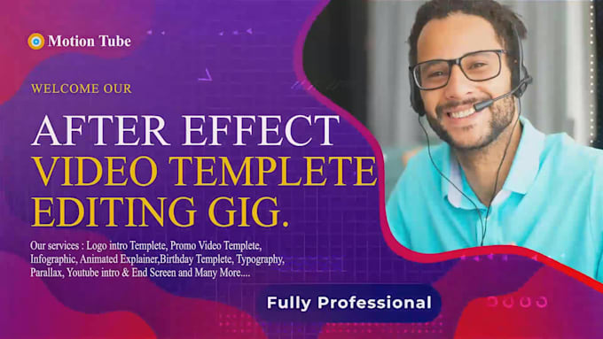 edit after effects motion graphics video template for you