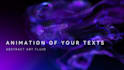 text animations with special effects and motion graphics and animated logo