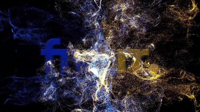 draw your logo with a particles collision