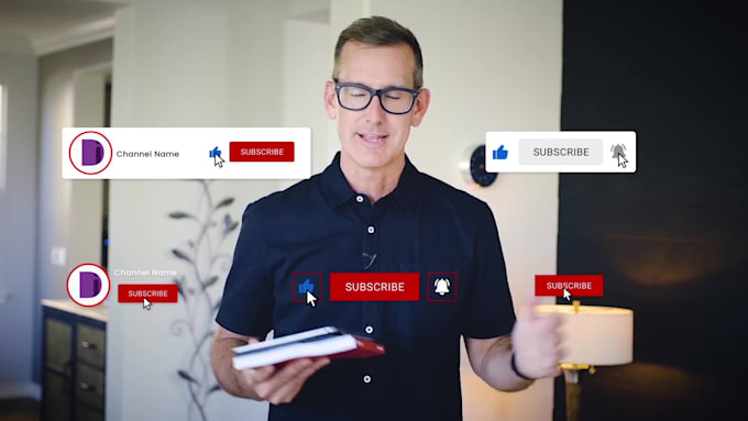 create 5 elegant youtube subscribe buttons
