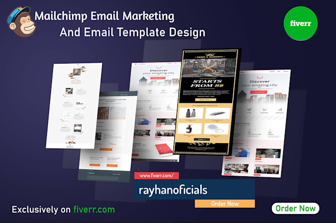 do mailchimp email marketing, template design, autoresponder