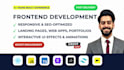 build website landing page, web application as react frontend developer