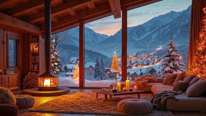 make relaxing winter snow, christmas rain videos with natural sounds