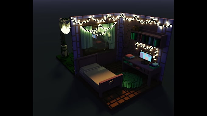 design custom 3d voxel art and voxel model for games