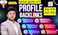 build 1000 seo profile backlinks from high authority website