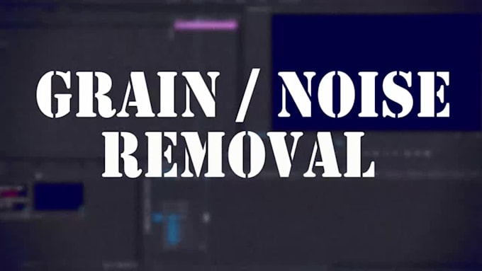 remove grain, noise or flicker out of your videos
