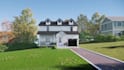 create 3d rendering exterior, backyard, porch, patio