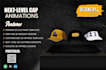 design custom 3d hats, caps, beanes mockups with techpack