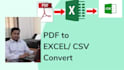 convert PDF or scan papers to excel, CSV, and google sheet