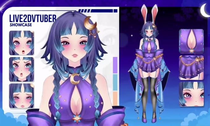 draw and rig live2d model animation vtuber model streaming avatar vrchat avatar