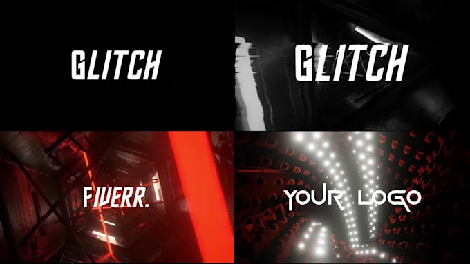 make glitch logo animation vj loop fast delivery in 12 hours