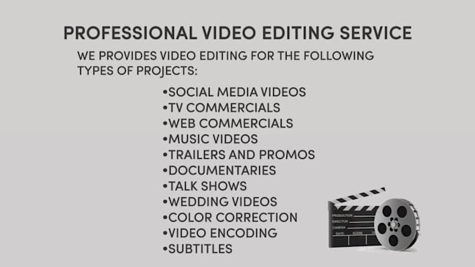 do professional video editing