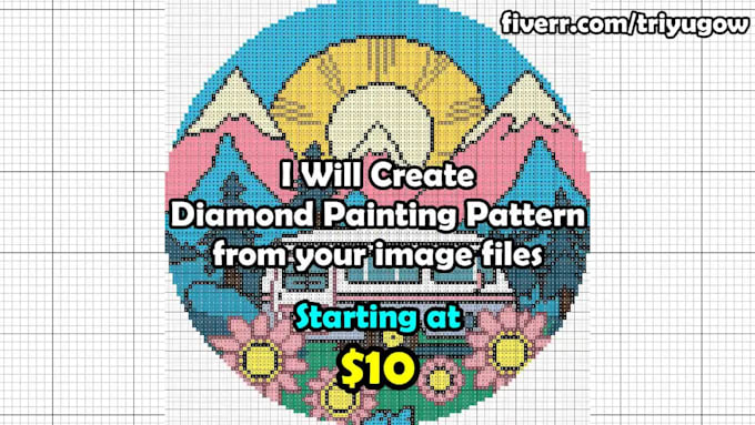 create diamond painting pattern from your image files