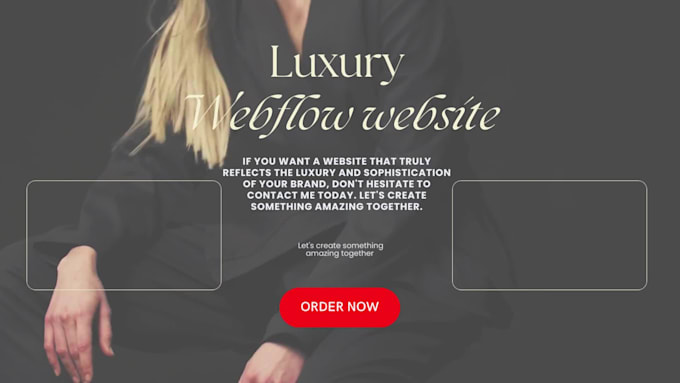 design unique and sophisticated luxury webflow website