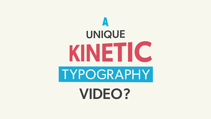 create a custom kinetic typography video promo