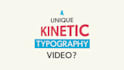 create a custom kinetic typography video promo