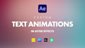 create custom text animations in after effects